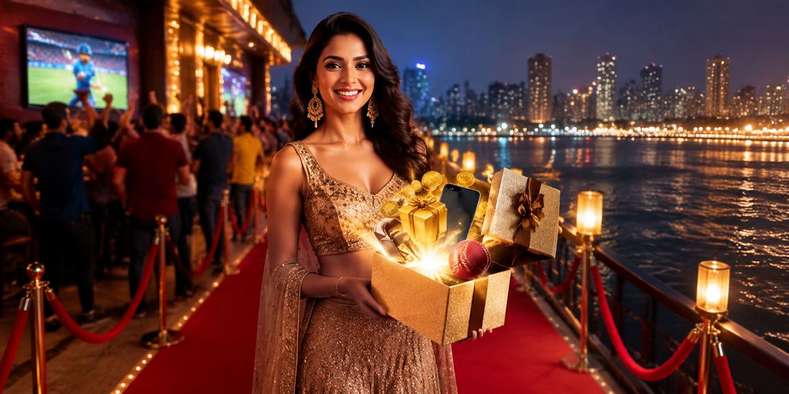 Mumbai Bandra area illuminated with cricket betting and Bollywood neon signs
